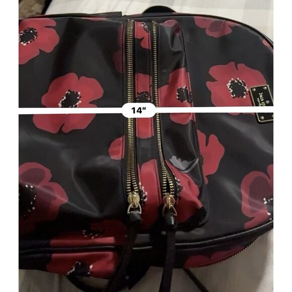Kate Spade Black and Red Floral Backpack - Picture 15 of 16